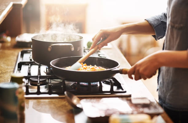 Cooking on stove